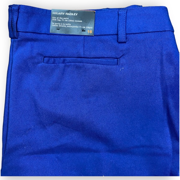 NWT Hilary Radley Blue Professional Ankle Pants Size 16 - Picture 8 of 12
